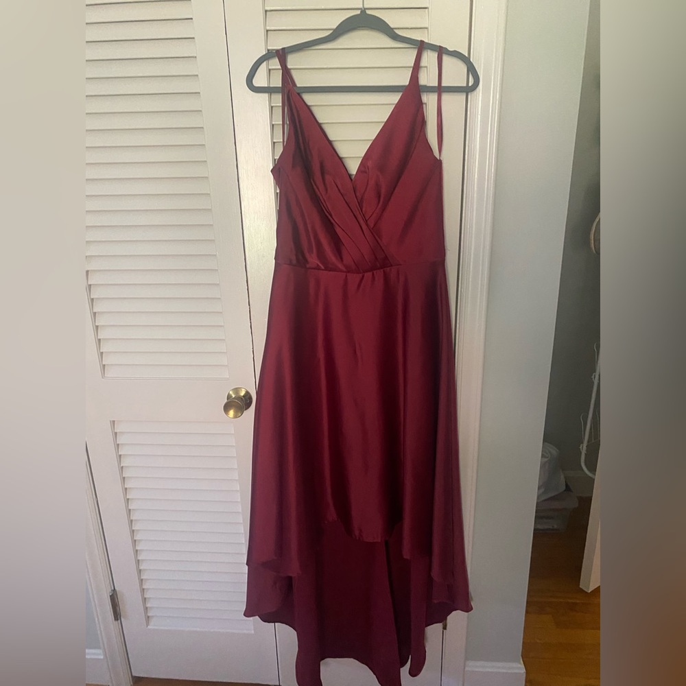 Chi Chi London burgundy formal dress